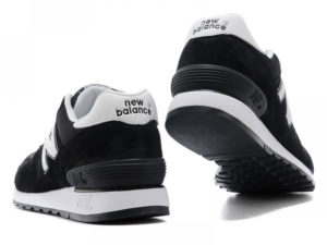 Кроссовки New Balance 670 черные с белым - фото сзади