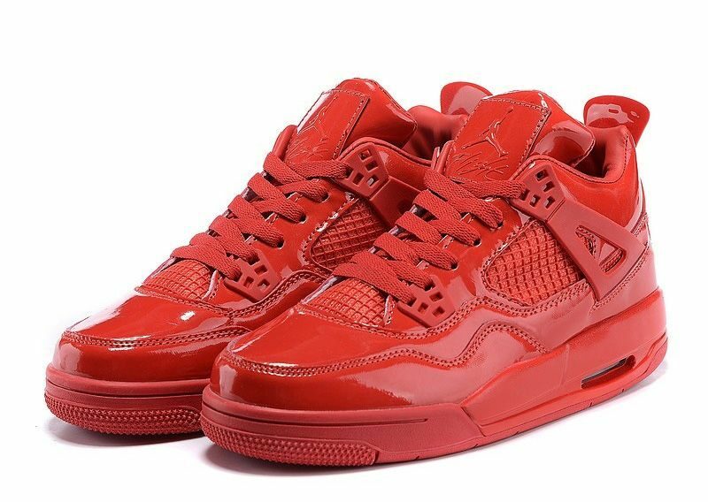 all red patent leather jordan 4
