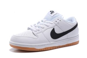 Nike SB Dunk Low Pro ISO белые с черным кожаные мужские-женские (40-44)