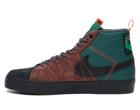 Nike SB Zoom Blazer Mid green with brown разноцветные нубук мужские (40-44)